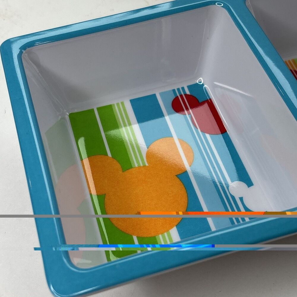 Disney Mickey Mouse Snack Serving Tray Divided Sections Multicolor Rectangle - Picture 9 of 16